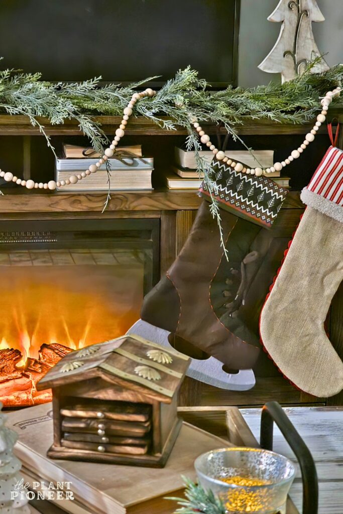 DIY Wood Bead Christmas Garland